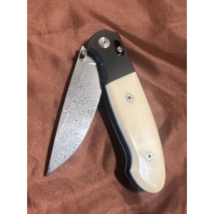 BLACK&WHITE ексклюзивний складний ніж ручної роботи майстра СЕРГІЯ ЖУРБИ, Damasteel 64 HRC. Photo 3